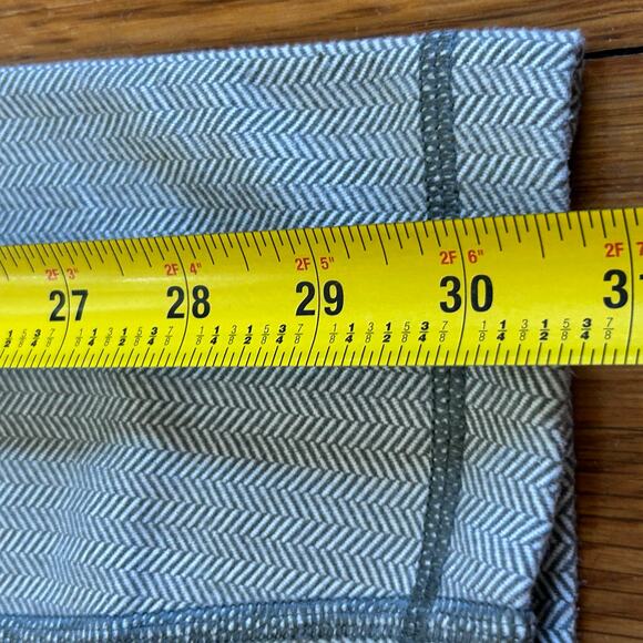 Lululemon 3/4 Length Leggings Size 4 Gray Chevron Herringbone Leggins - Picture 10 of 14